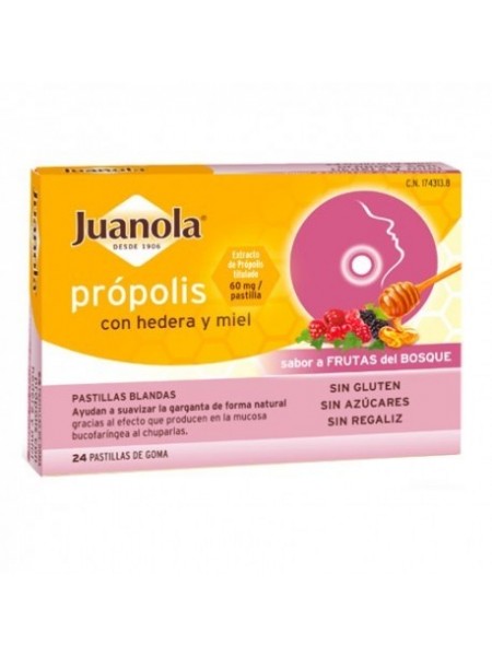 Juanola Propolis 24 pastillas blandas, miel limon